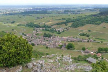 Blick vom Felsen von Solutré (Burgund)