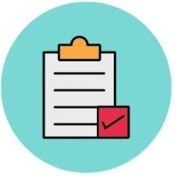 Liste mit einem Haken